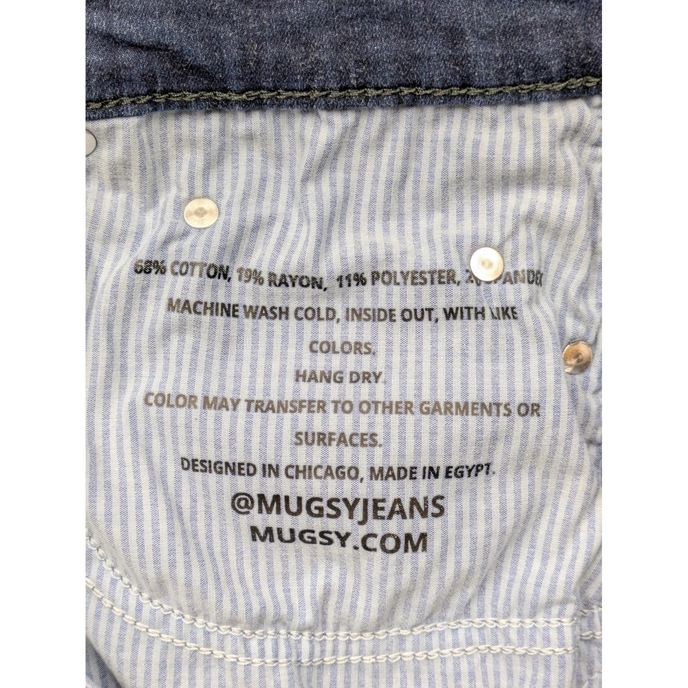 Mugsy Fultons Jeans Mens 34x31 (36x32) Blue Medium Wash Tapered Stretch Denim - Picture 7 of 12